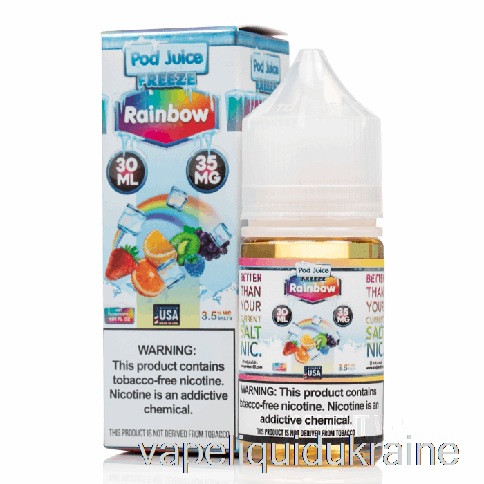 Vape Liquid Ukraine FREEZE Rainbow - Pod Juice - 30mL 20mg